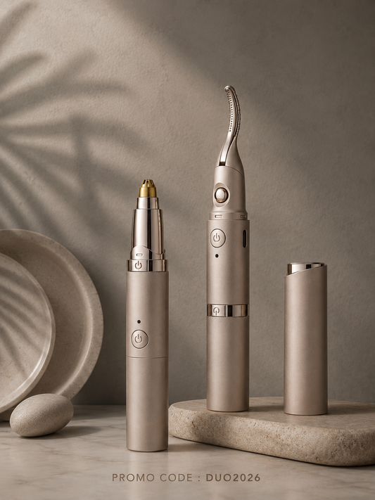 Eye Ritual Duo — Heated Lash Curler & Precision Brow Shaper