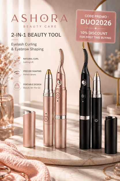 Eye Ritual Duo — Heated Lash Curler & Precision Brow Shaper