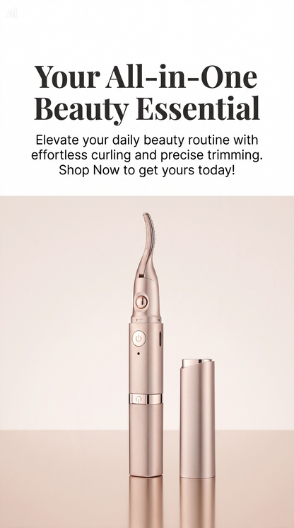 Eye Ritual Duo — Heated Lash Curler & Precision Brow Shaper