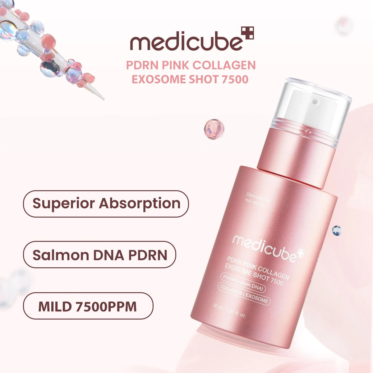 PDRN Pink Collagen Exosome Serum — Lightweight Anti-Aging Shot