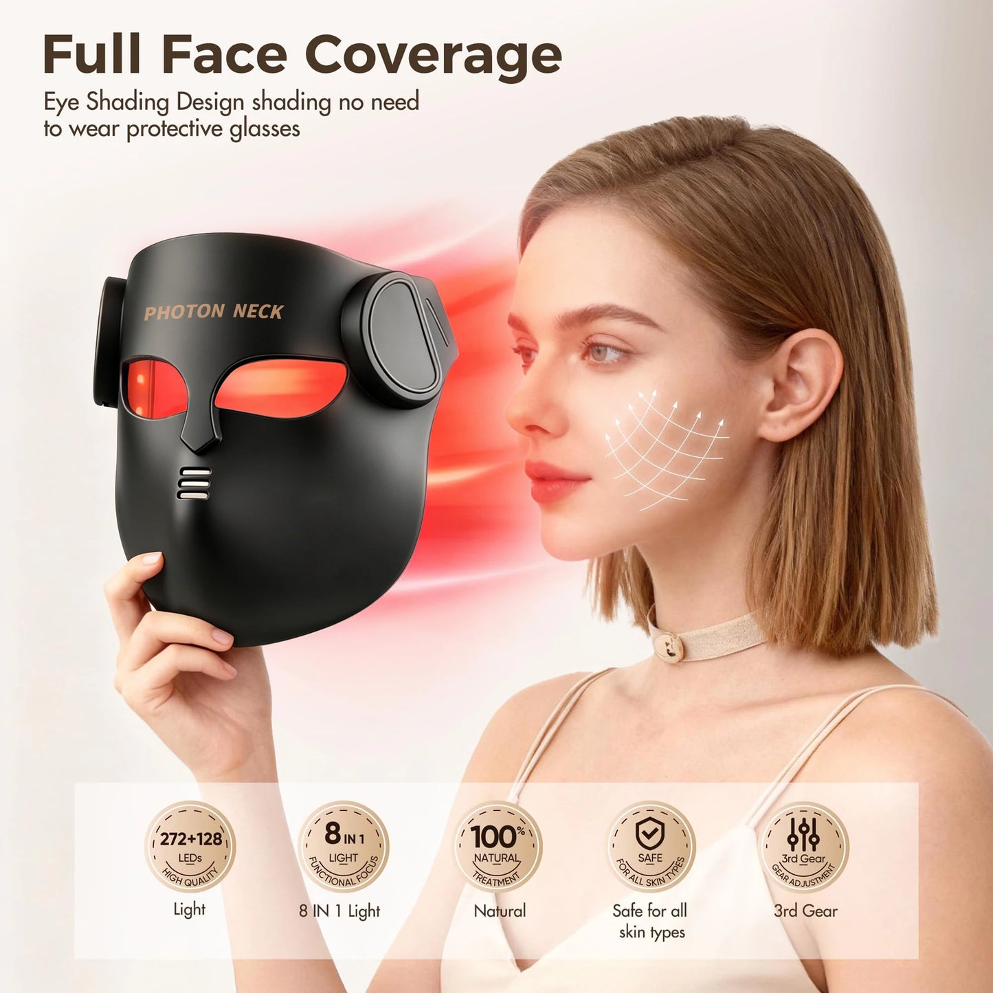 New Gen LED Face & Neck Mask Photon - Infrared Therapy Mask