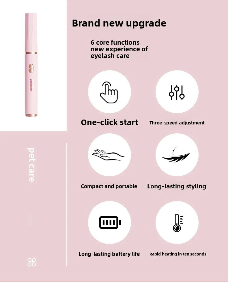 Portable Heated Electric Eyelash Curler USB Rechargeable