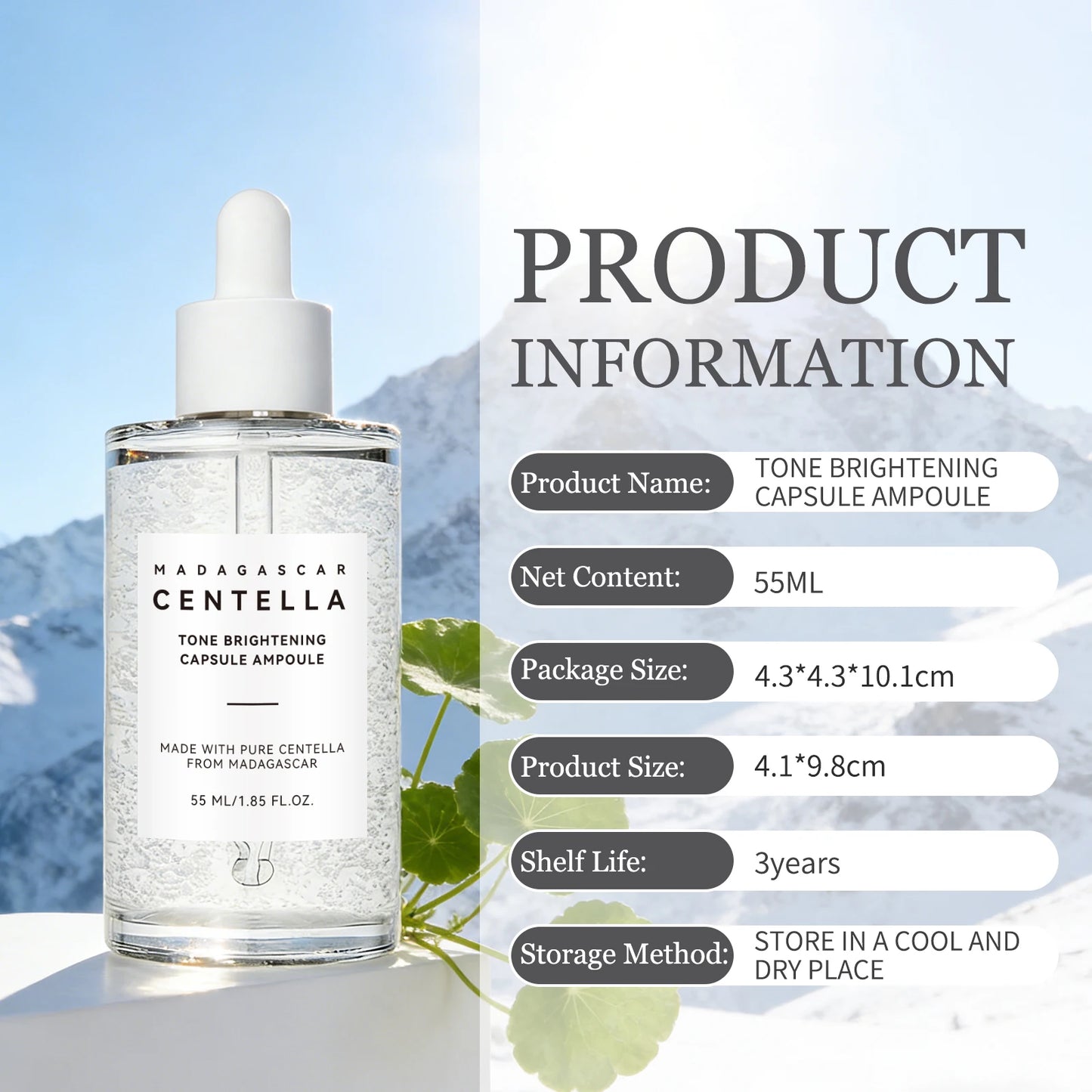 Centella & Niacinamide Radiance Ampoule — Brighten, Soothe & Hydrate