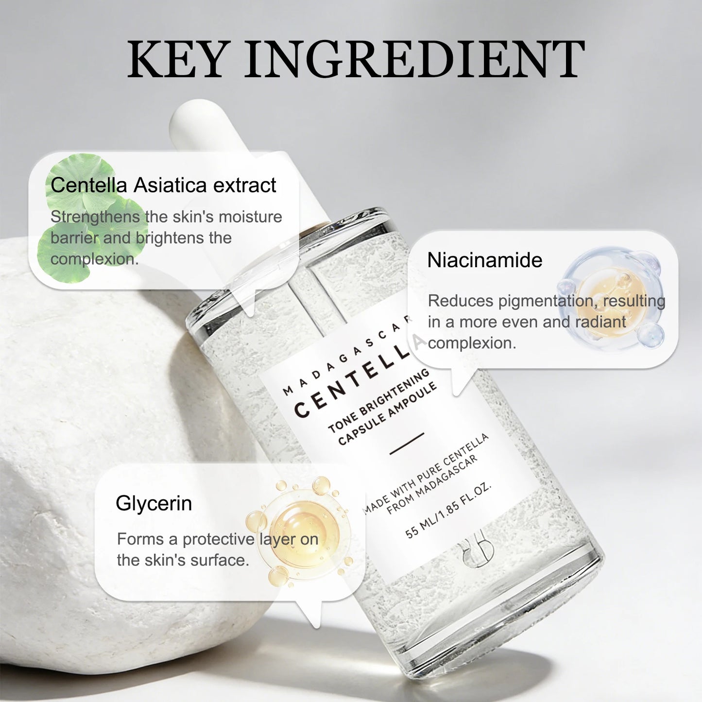 Centella & Niacinamide Radiance Ampoule — Brighten, Soothe & Hydrate