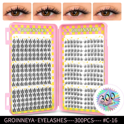 Natural Cluster Eyelash Extensions Mixed Tray 320 Pcs