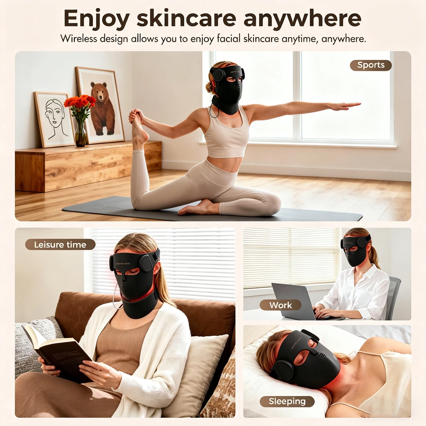New Gen LED Face & Neck Mask Photon - Infrared Therapy Mask