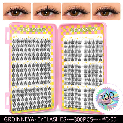 Natural Cluster Eyelash Extensions Mixed Tray 320 Pcs