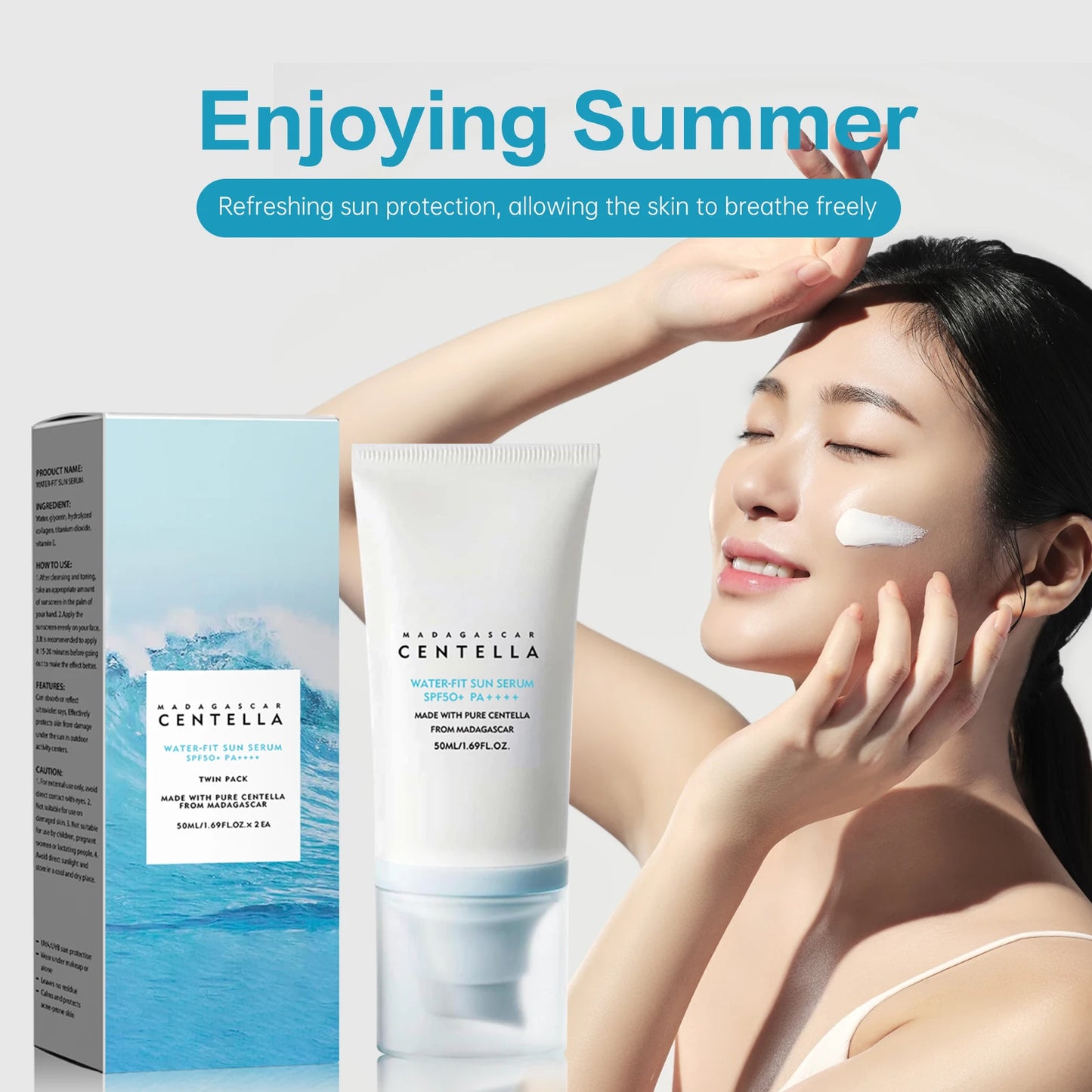 Centella Water-Based Sunscreen SPF50+ — 5-Piece UV Protection Set