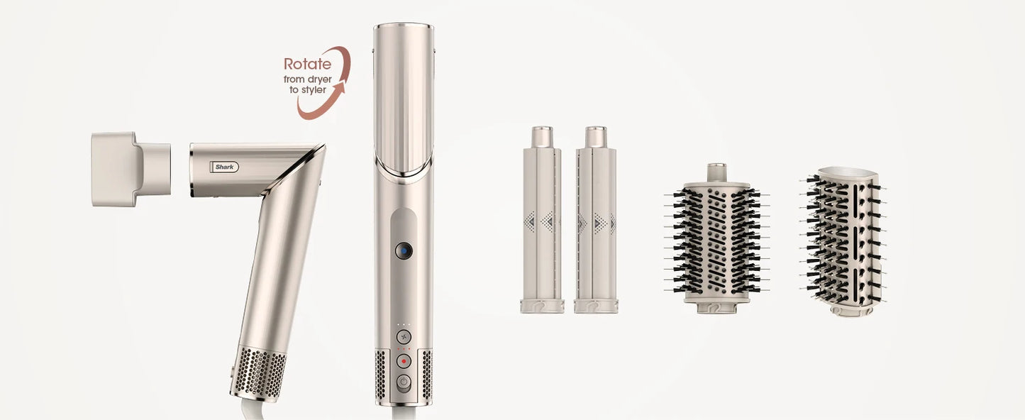 Shark Flexstyle HD430 Negative Ion Hair Dryer 5-in-1 Multi-function Automatic Hair Curler