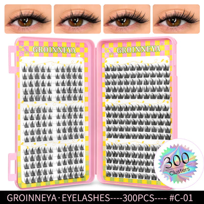 Natural Cluster Eyelash Extensions Mixed Tray 320 Pcs