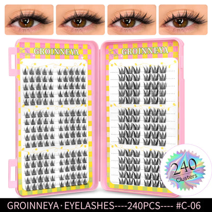 Natural Cluster Eyelash Extensions Mixed Tray 320 Pcs