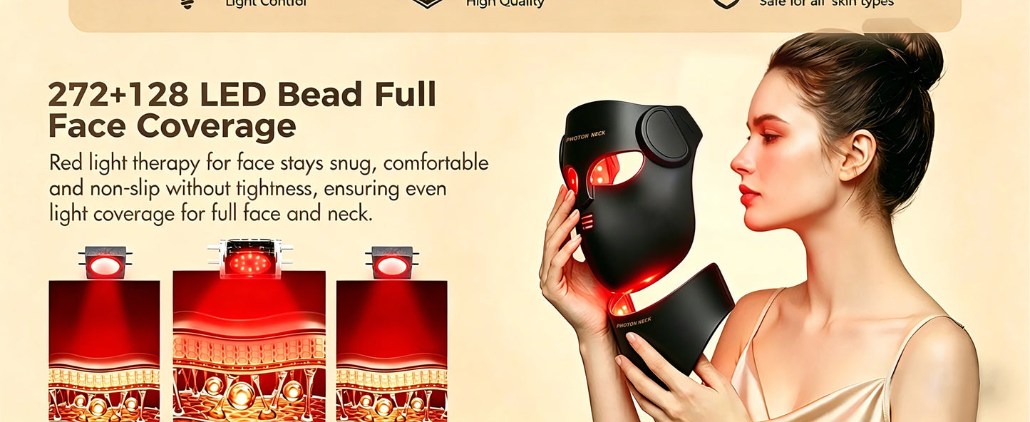New Gen LED Face & Neck Mask Photon - Infrared Therapy Mask