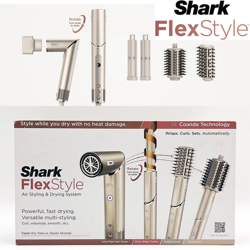 Shark Flexstyle HD430 Negative Ion Hair Dryer 5-in-1 Multi-function Automatic Hair Curler