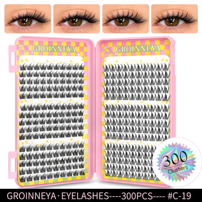 Natural Cluster Eyelash Extensions Mixed Tray 320 Pcs
