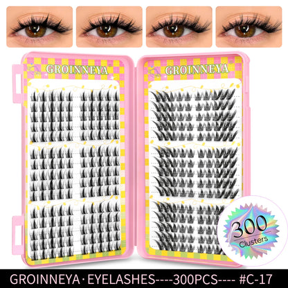 Natural Cluster Eyelash Extensions Mixed Tray 320 Pcs