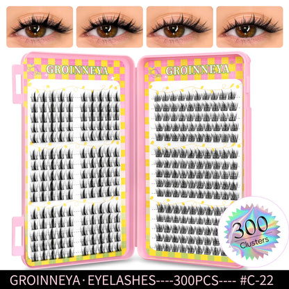 Natural Cluster Eyelash Extensions Mixed Tray 320 Pcs