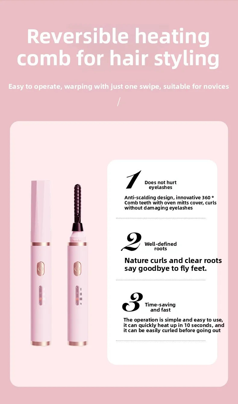 Portable Heated Electric Eyelash Curler USB Rechargeable