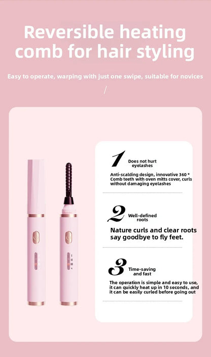 Portable Heated Electric Eyelash Curler USB Rechargeable