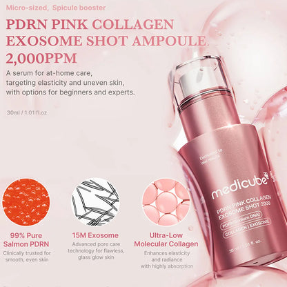 PDRN Pink Collagen Exosome Serum — Lightweight Anti-Aging Shot