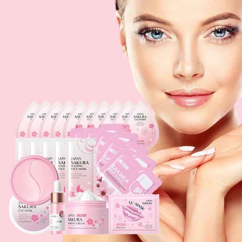 Sakura Full Ritual Collection — 24-Piece Complete Skincare Set