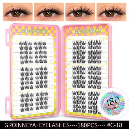 Natural Cluster Eyelash Extensions Mixed Tray 320 Pcs