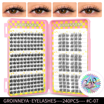 Natural Cluster Eyelash Extensions Mixed Tray 320 Pcs