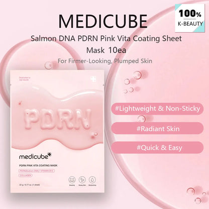 PDRN Salmon Glow Sheet Mask Set — 10 Hydrogel Masks
