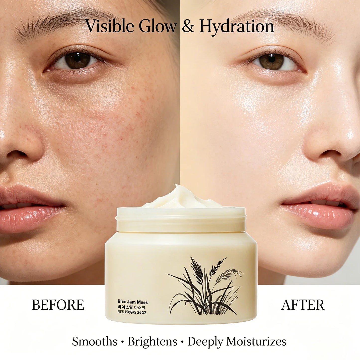 Korean Rice Jam Radiance Mask — Deep Cleanse, Brighten & Firm