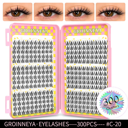 Natural Cluster Eyelash Extensions Mixed Tray 320 Pcs