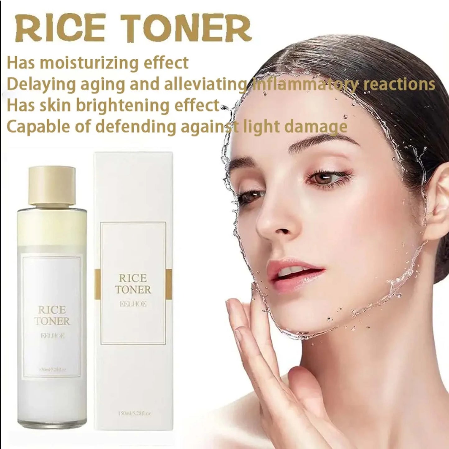 Rice & Niacinamide Brightening Toner — Firm, Soothe & Glow