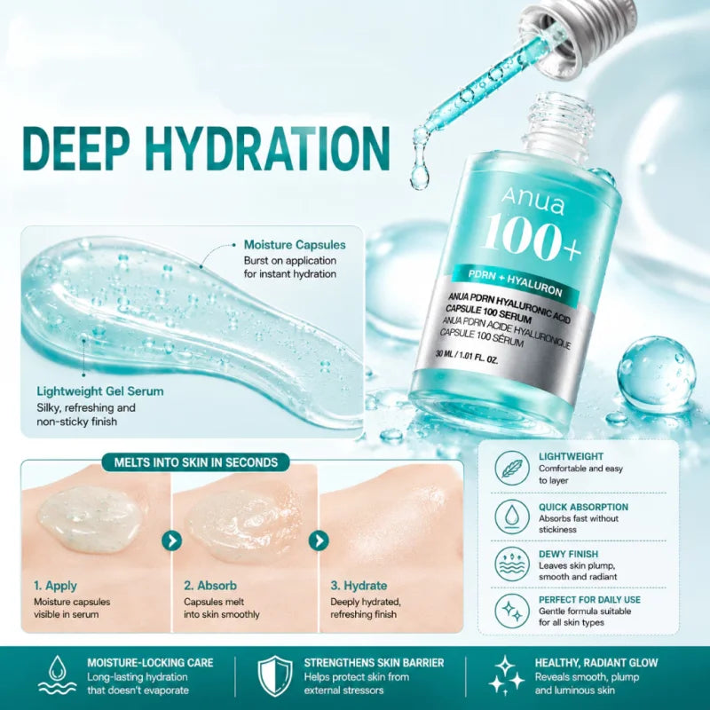 Hyaluronic Acid Glass Skin Serum — Deep Hydration & Radiant Glow