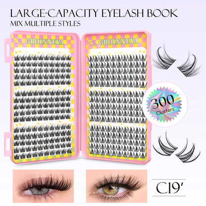 Natural Cluster Eyelash Extensions Mixed Tray 320 Pcs