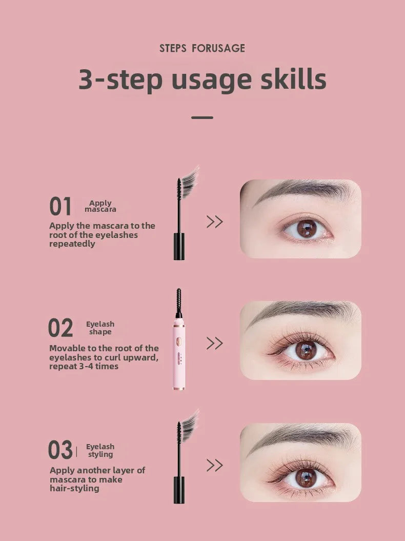 Portable Heated Electric Eyelash Curler USB Rechargeable
