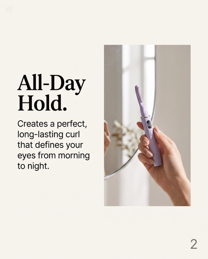 Heated Electric Eyelash Curler — Long-Lasting Salon Curl