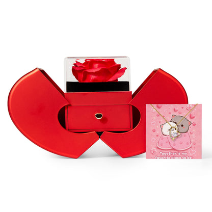 Love Necklace and Heart Box gift set