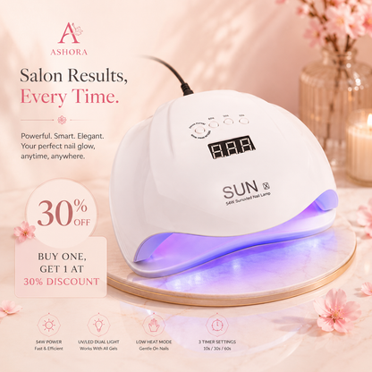 Pro Gel Nail Lamp — 54W UV/LED Fast Cure Dryer